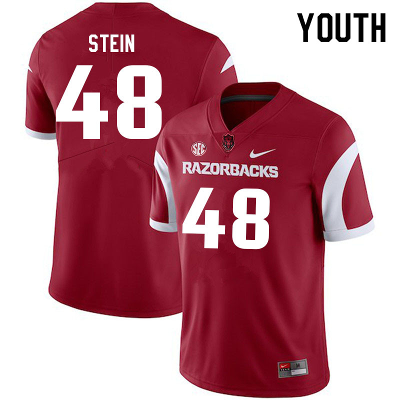 Youth #48 Eli Stein Arkansas Razorbacks College Football Jerseys Sale-Cardinal